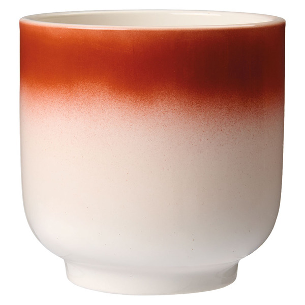 Red and white ombre planter
