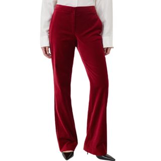 Jigsaw Mason Velvet Trouser | Red