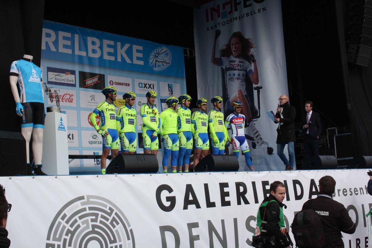 Peter Sagan and Tinkoff-Saxo line up at E3 Harelbeke.