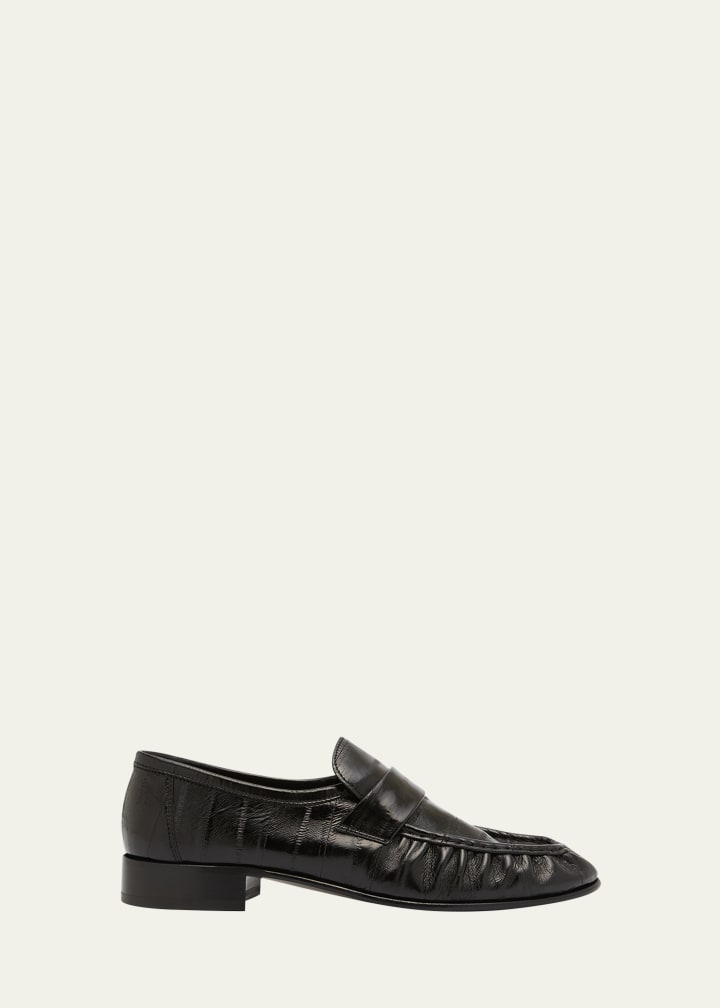 Soft Leather Flat Loafers