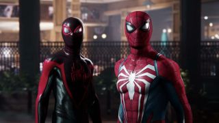 Peter Parker and Miles Morales in the trailer for Marvel's Spider-Man 2