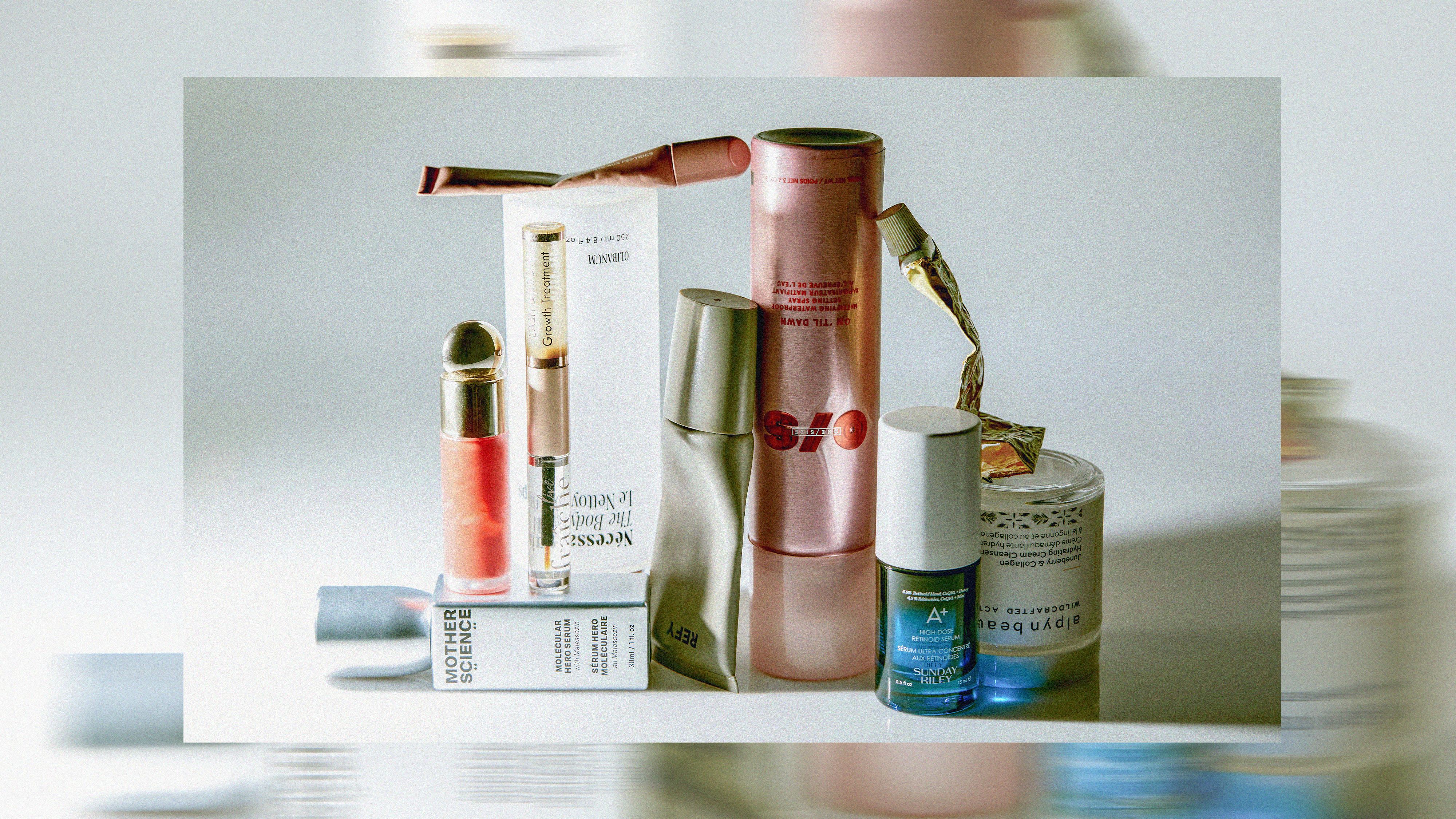 Collage of best 2025 beauty products.