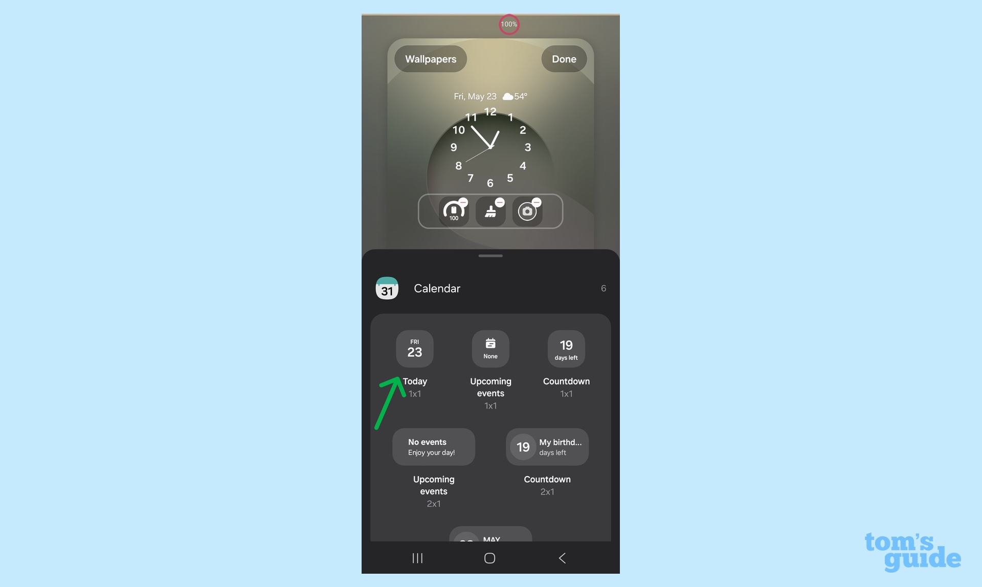 adding calendar widget to lock screen