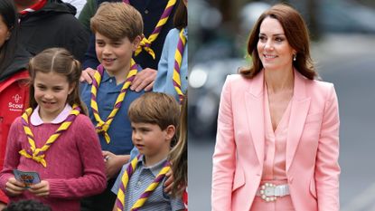 Prince George, Charlotte and Louis ‘lucky’, according to James Middleton. Seen here are the Wales kids and Kate Middleton on separate occasions
