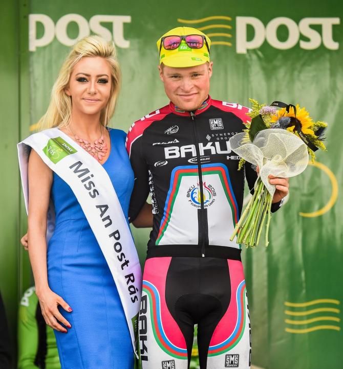 Miss An Post R&aacute;s Ruth McCourt and Daniel Klemme (Synergy Baku Cycling)