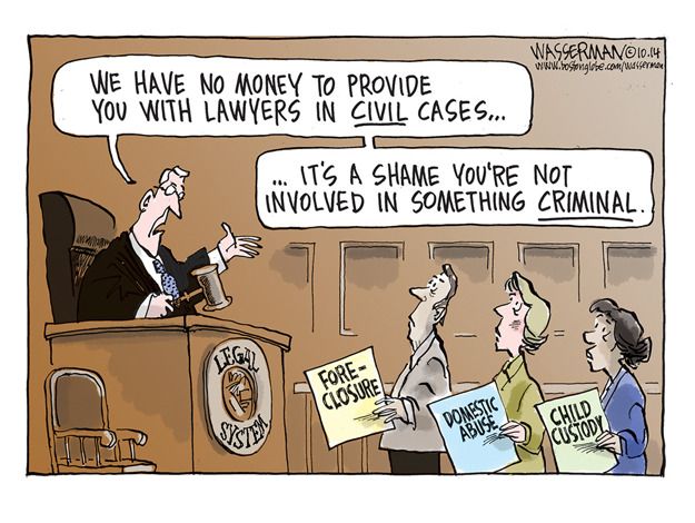 Editorial cartoon legal system lawyer