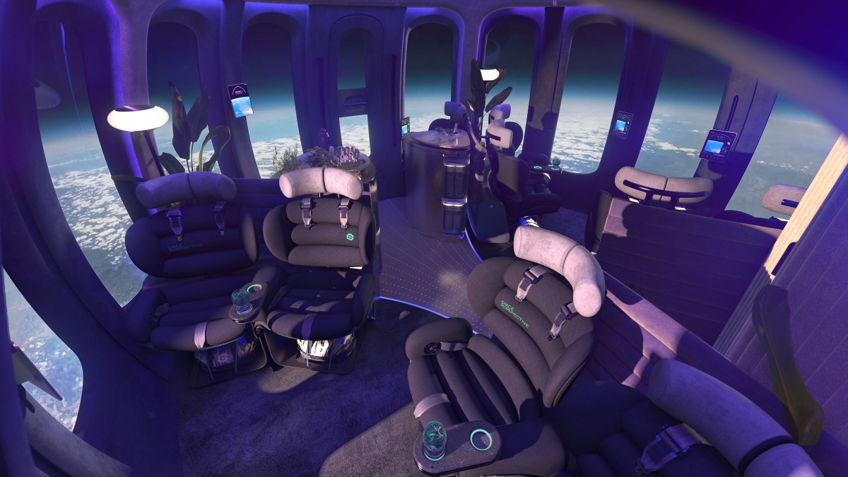 Space Perspective's Spaceship Neptune capsule will have a luxurious interior.