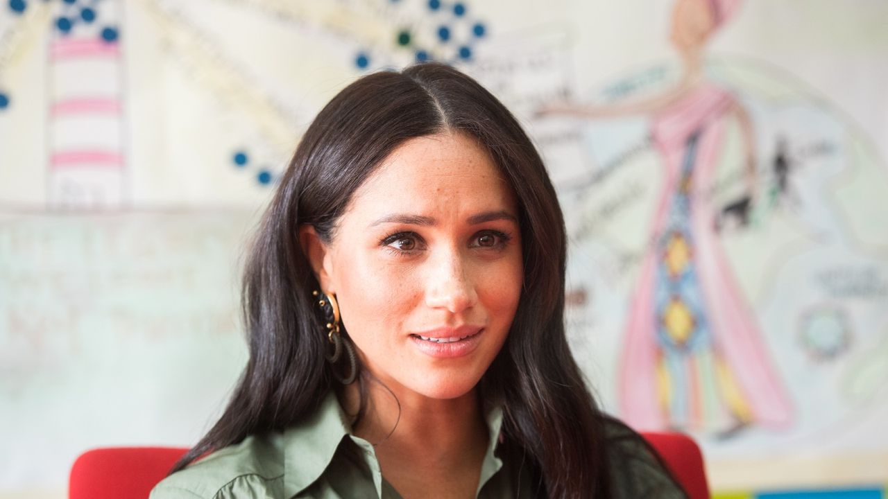 Meghan Markle&#039;s ‘early labor’ due to her genetic condition. JOHANNESBURG, SOUTH AFRICA - OCTOBER 01: Meghan, Duchess of Sussex joins a conversation to discuss the nature of violence against women and girls while she visits ActionAid during the royal tour of South Africa on October 01, 2019 in Johannesburg, South Africa. (Photo by Samir Hussein/WireImage)