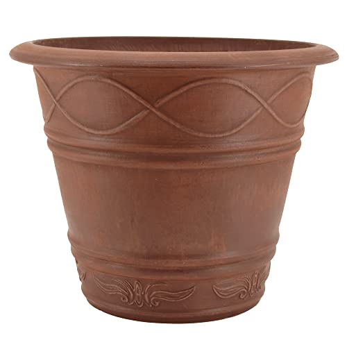Psw Me36tc Western Weave Planter, 14 by 11.5-Inch, Terra Cotta Color