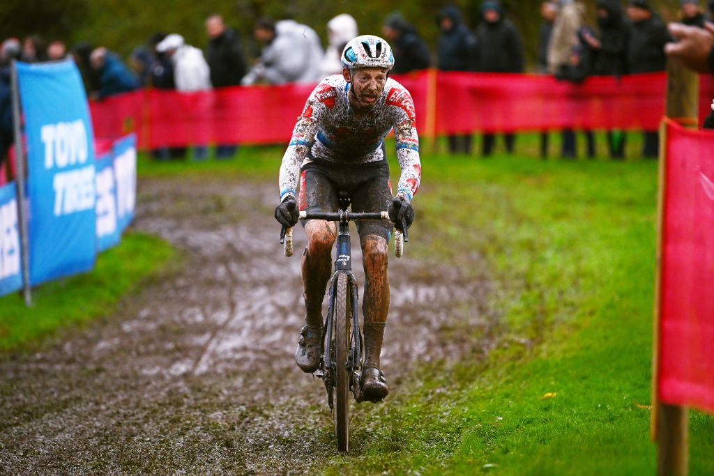 OVERIJSE BELGIUM NOVEMBER 20 Thomas Pidcock of United Kingdom and Team INEOS Grenadiers competes during the 62nd UCI Cyclocross World Cup Druivencross Overijse 2022 Mens Elite CXWorldCup Overijse Cyclocross on November 20 2022 in Overijse Belgium Photo by Luc ClaessenGetty Images