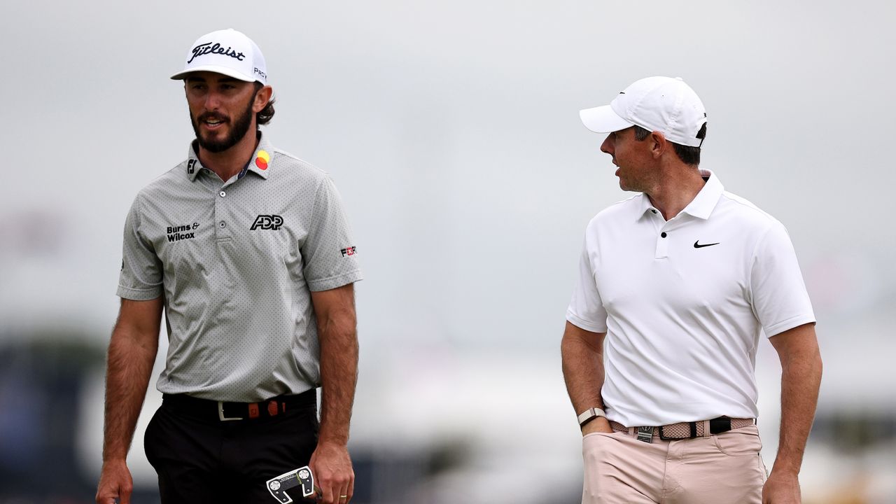 Max Homa and Rory McIlroy at The Open