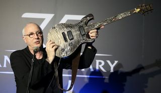 Paul Reed Smith speaks onstage at The 2020 NAMM Show in Anaheim, California