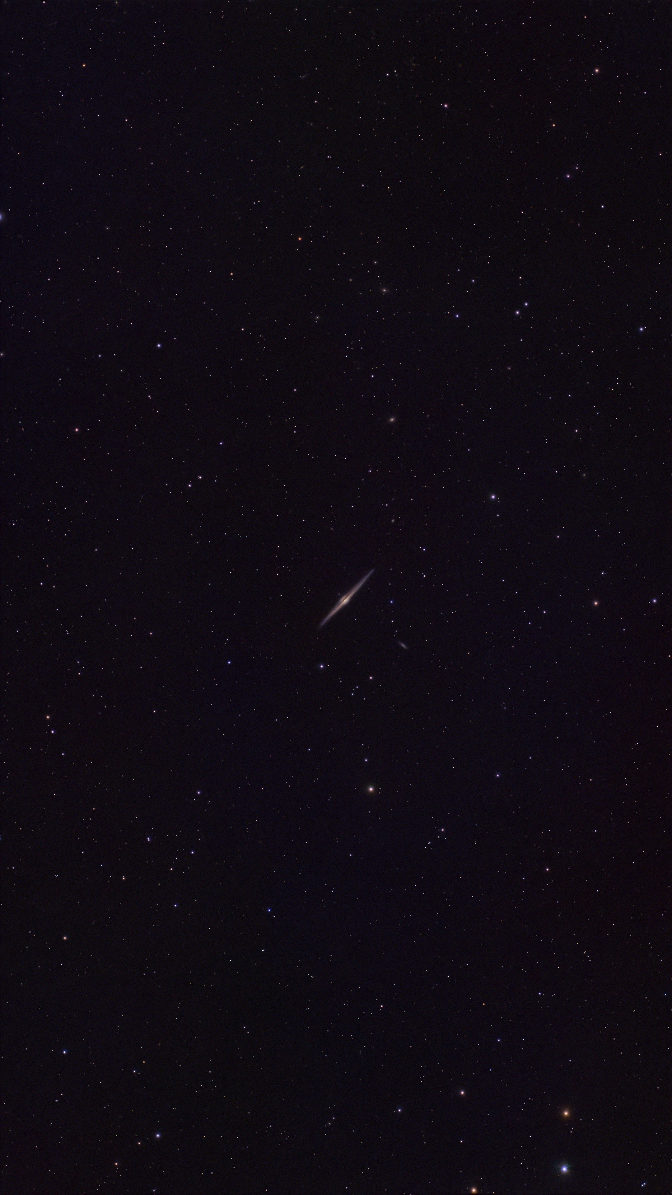 The Needle Galaxy, NGC 4565, shot with the ZWO Seestar S30 Pro smart telescope and processed using Siril and Pixinsight