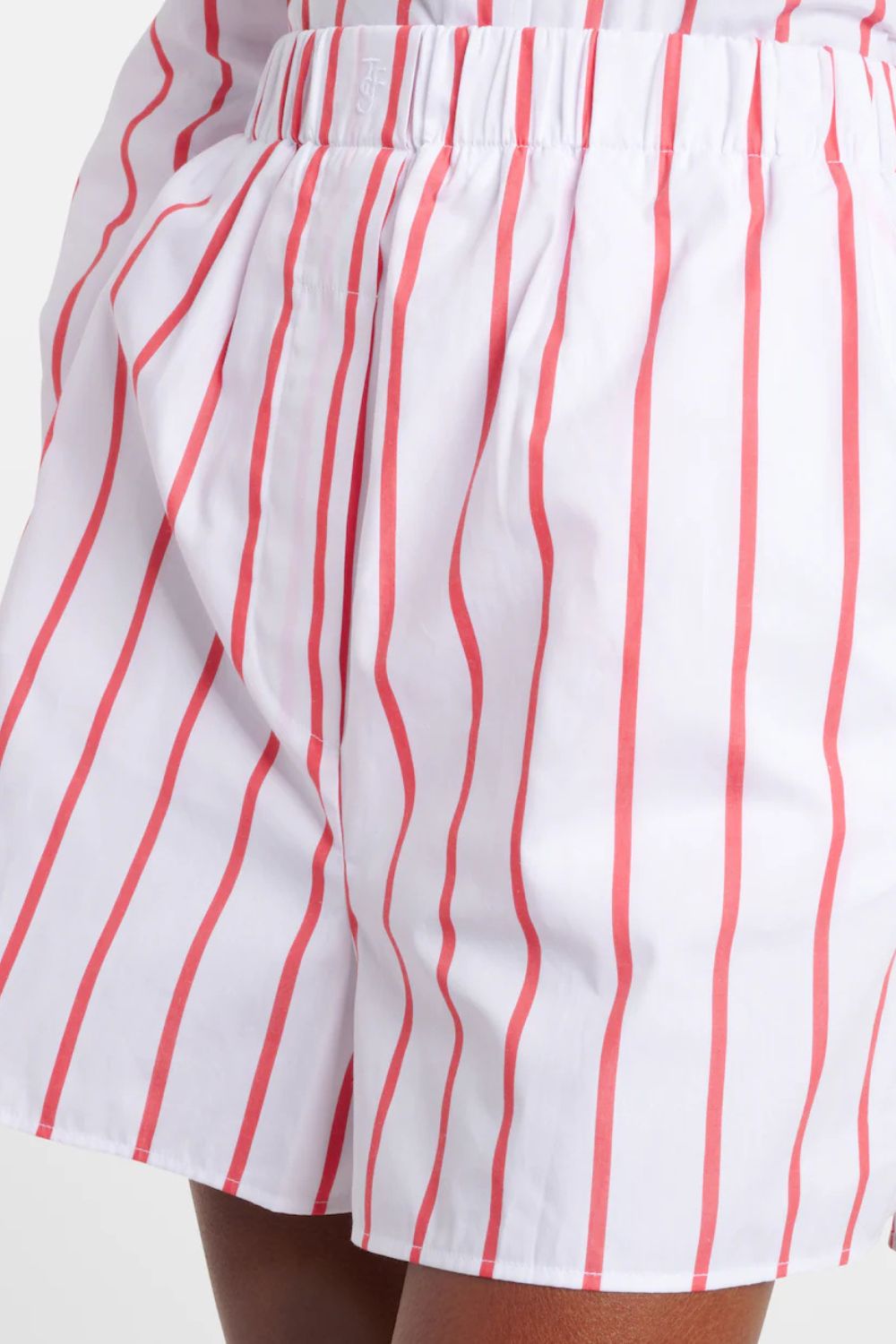 The Frankie Shop Lui striped cotton poplin shorts