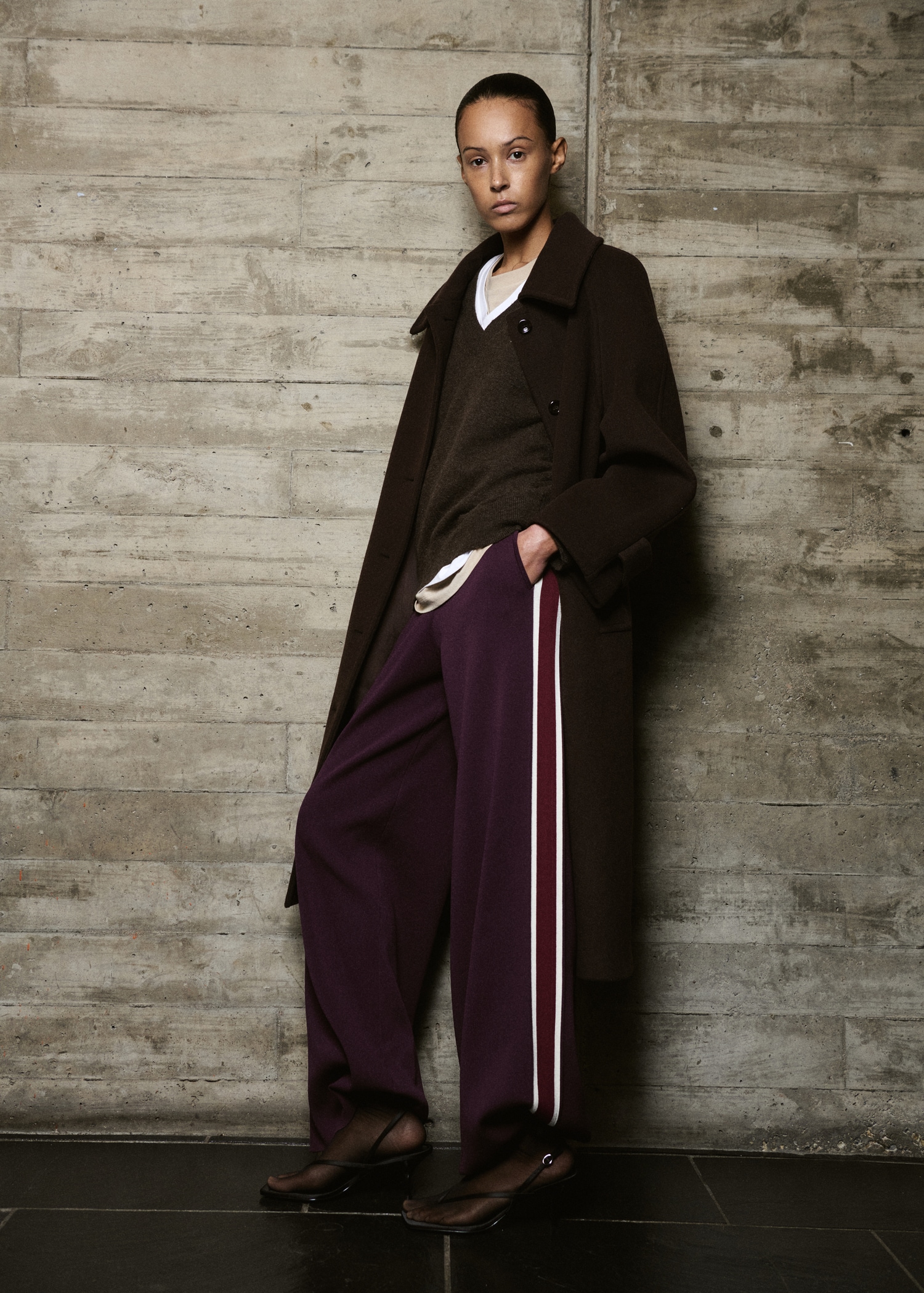 Knitted Pants With Contrasting Stripes - Women | Mango Usa