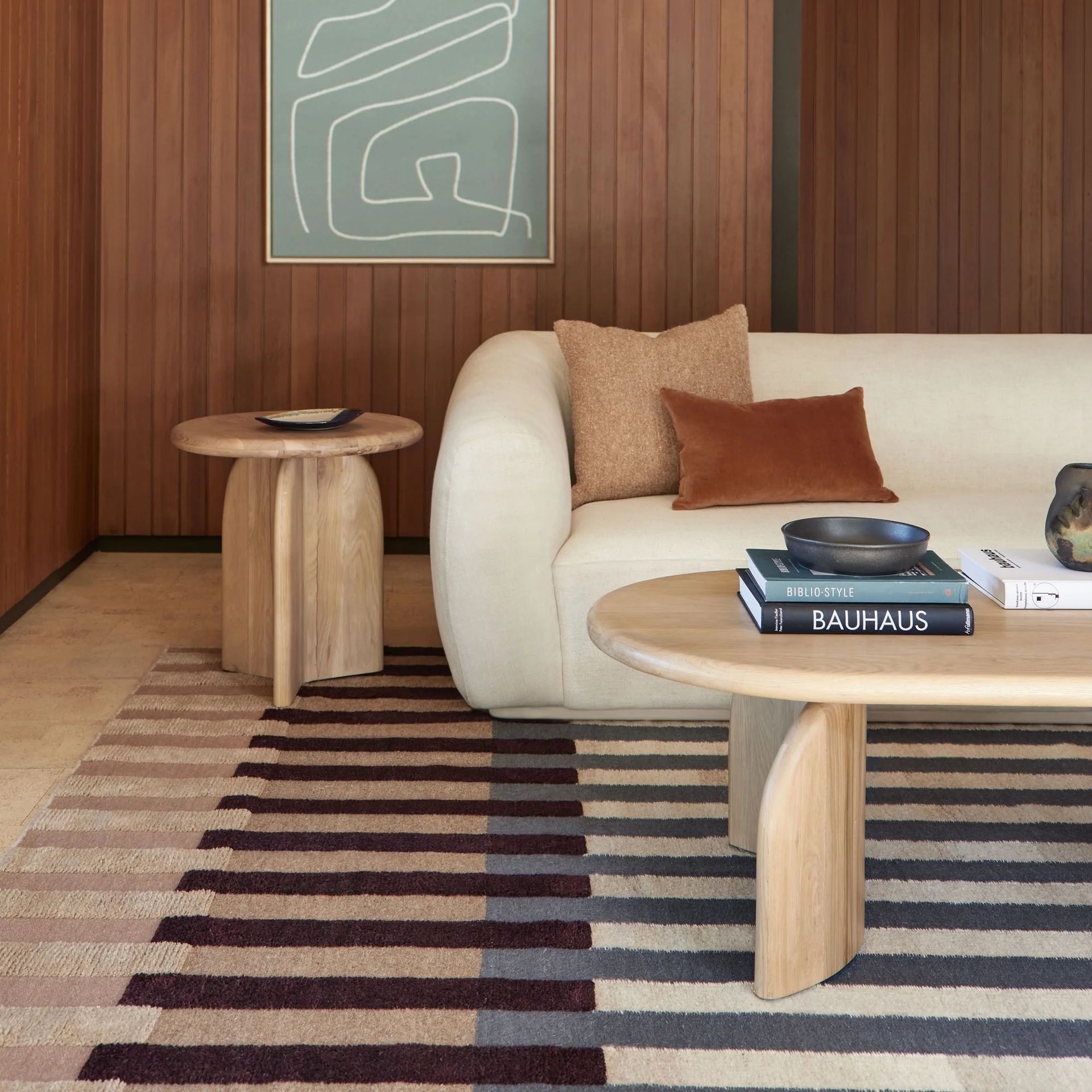 Lulu and Georgia burgundy and navy patterned rug