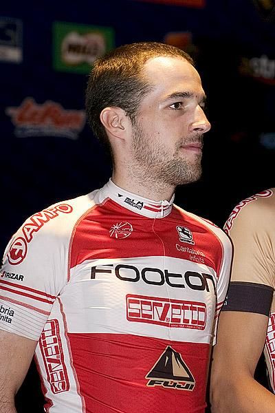 Reigning Austrian road race national champion Markus Eibegger of the fancied Footon-Servetto-Fuji team.