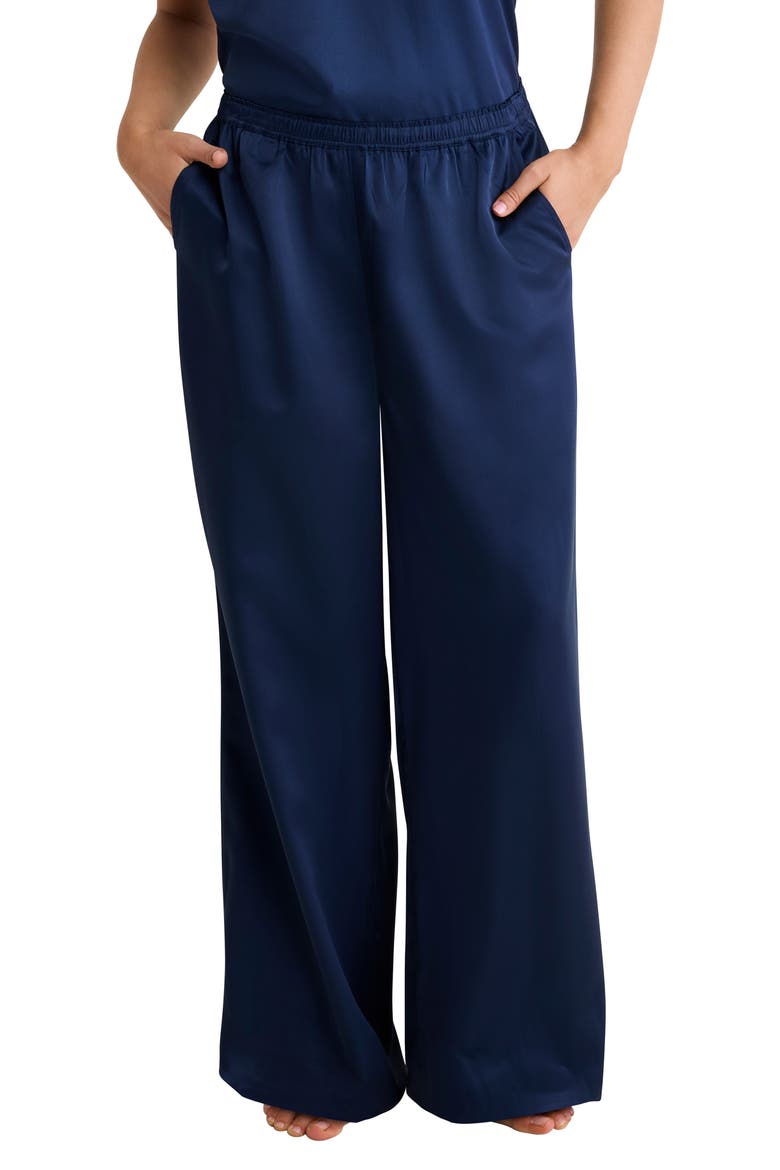 Asher Wide Leg Satin Back Pants
