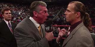 Vince McMahon and Shawn Michaels on Monday Night Raw