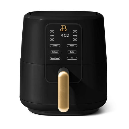 Beautiful 3 Qt Air Fryer With Turbocrisp Technology, Black Sesame by Drew Barrymore