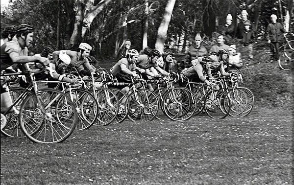 The start line, '70s style,