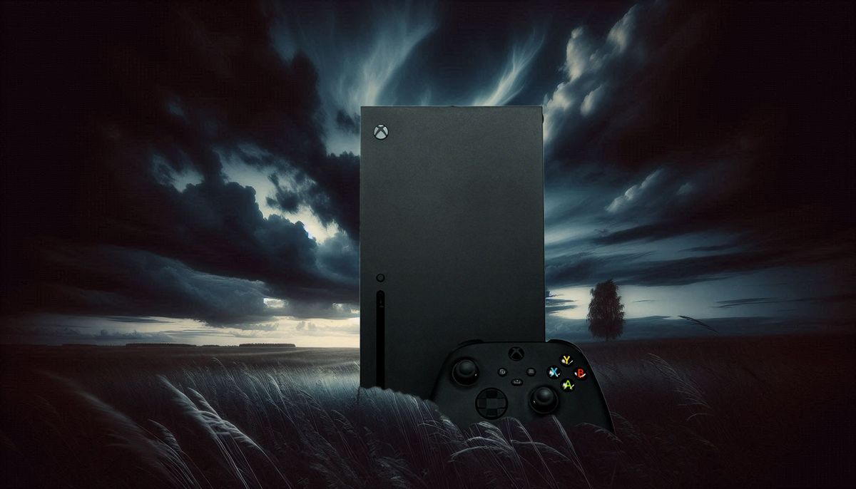 Xbox in a field