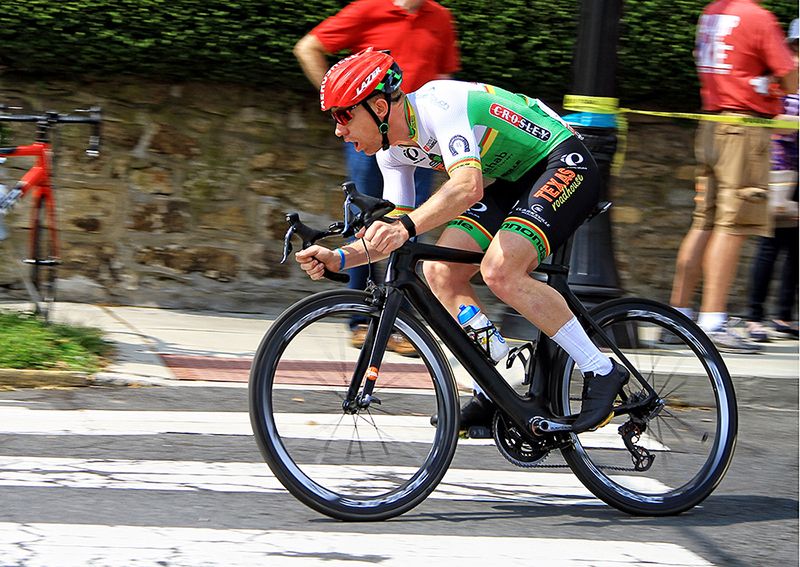 Multiple Crit National Champion, Dan Holloway (Texas Roadhouse Cycling) had a great day proving he's familiar with this course.