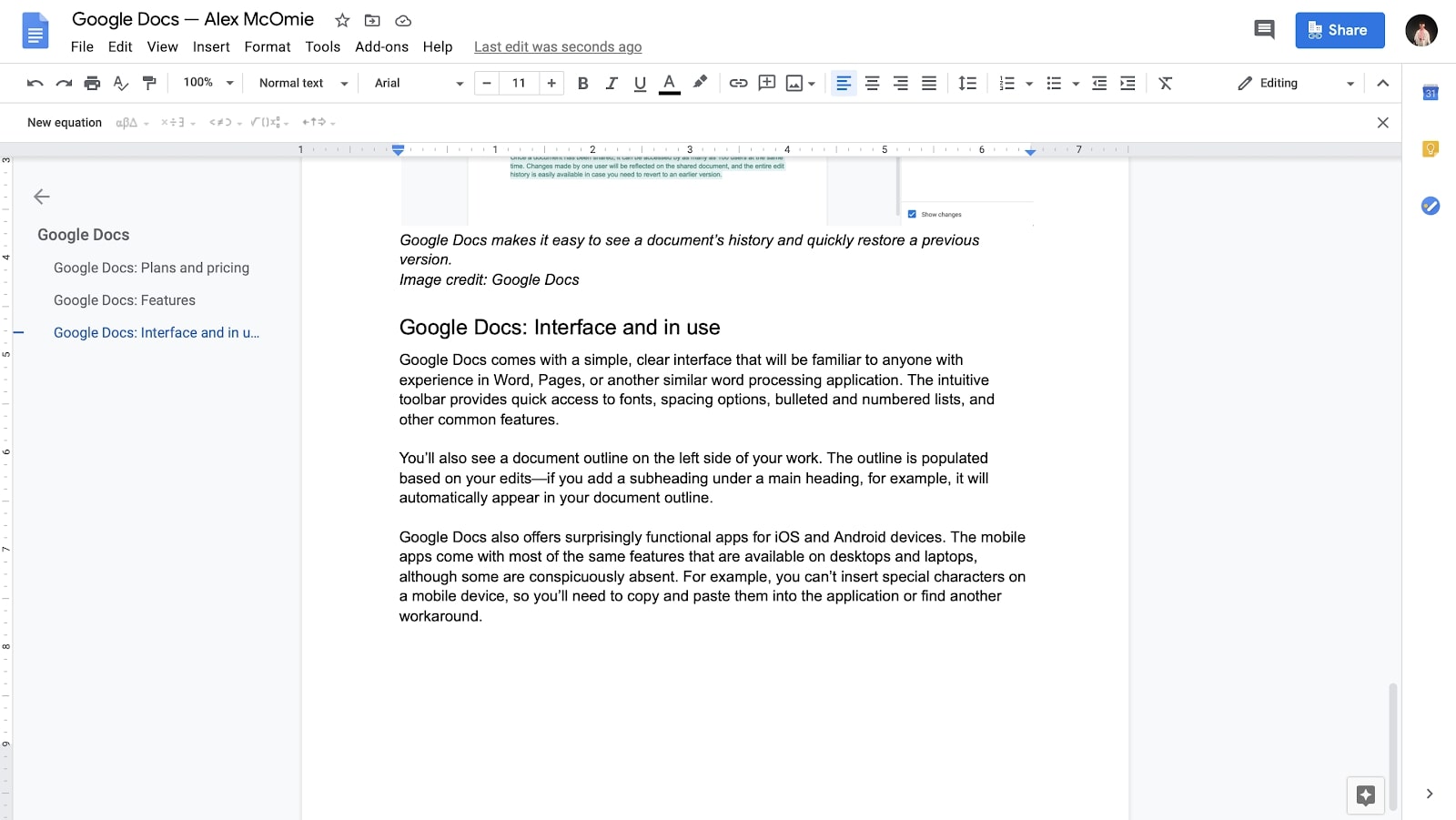 Google Docs review