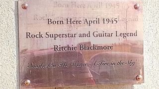 Ritchie Blackmore plaque, Weston-super-Mare