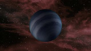 An artist's conception of a free-floating brown dwarf