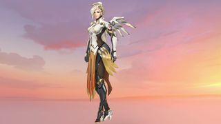 A portrait of the Overwatch 2 character Mercy