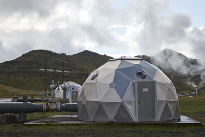 Pod at a carbon capture plant in Iceland