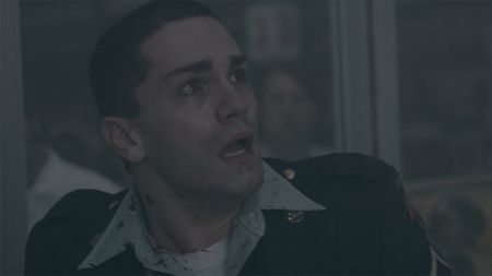 Sam Witwer looking scared in The Mist 