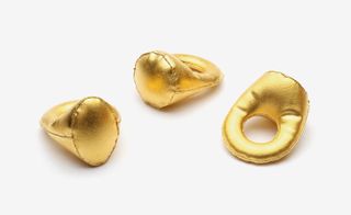 Puffy gold rings