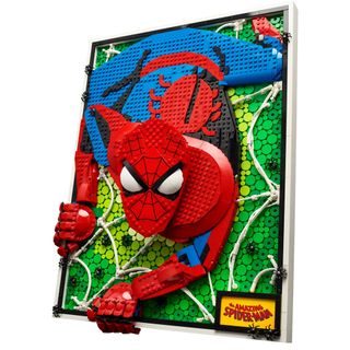 Lego Marvel The Amazing Spider-Man set on a white background