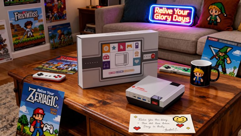 It looks like a classic NES, but the AceMagic Retro X5 mini PC has the ...