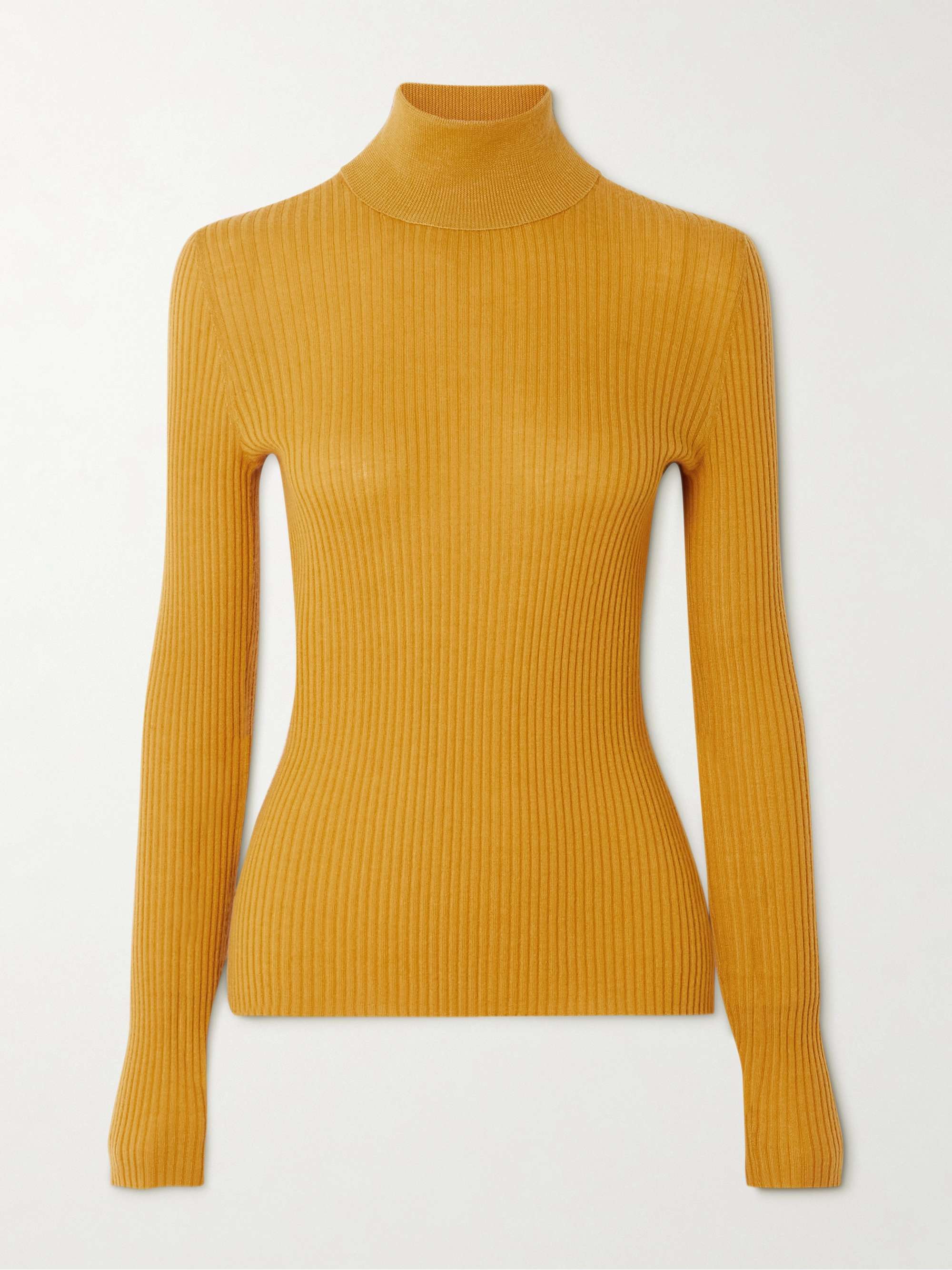 Peppe Ribbed Cashmere and Silk-Blend Turtleneck Sweater
