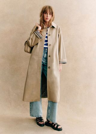 Clyde Trench Coat in Light Beige 