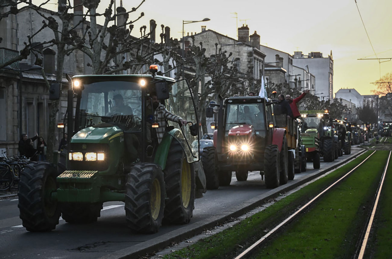 farmer protests, bordeaux
