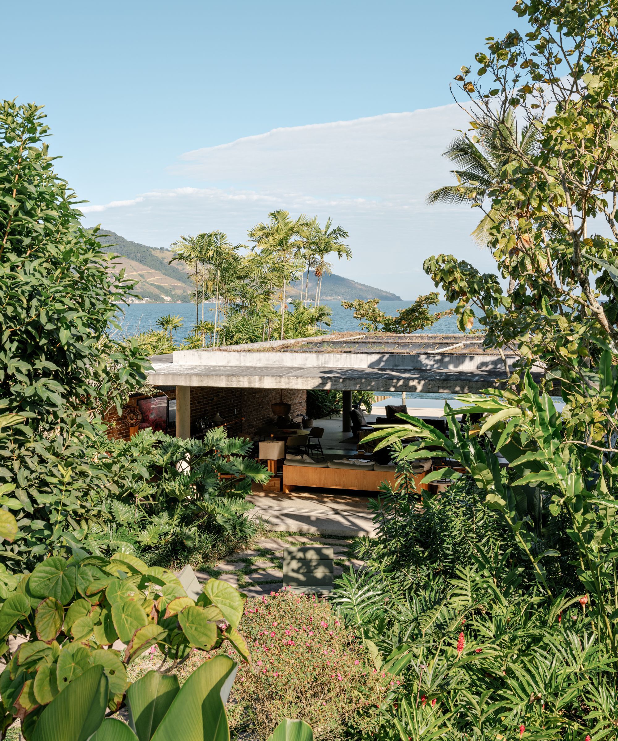 Tropical garden with views to sea