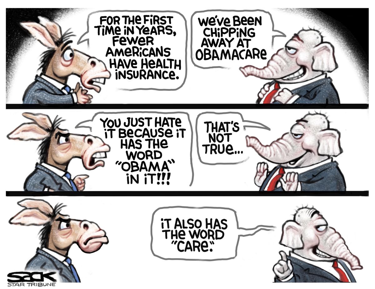 Political Cartoon U.S. Democrats Republicans Healthcare | The Week