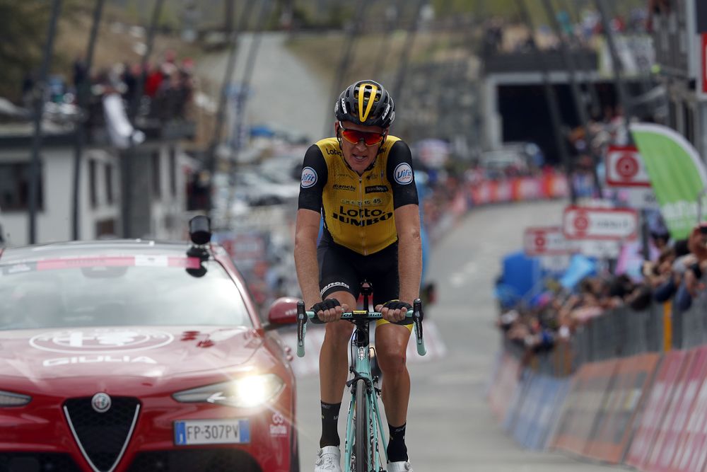 Robert gGesink was second on stage 20 at the Giro d'Italia