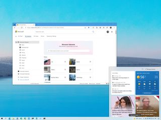 Windows 10 news and interests taskbar widget