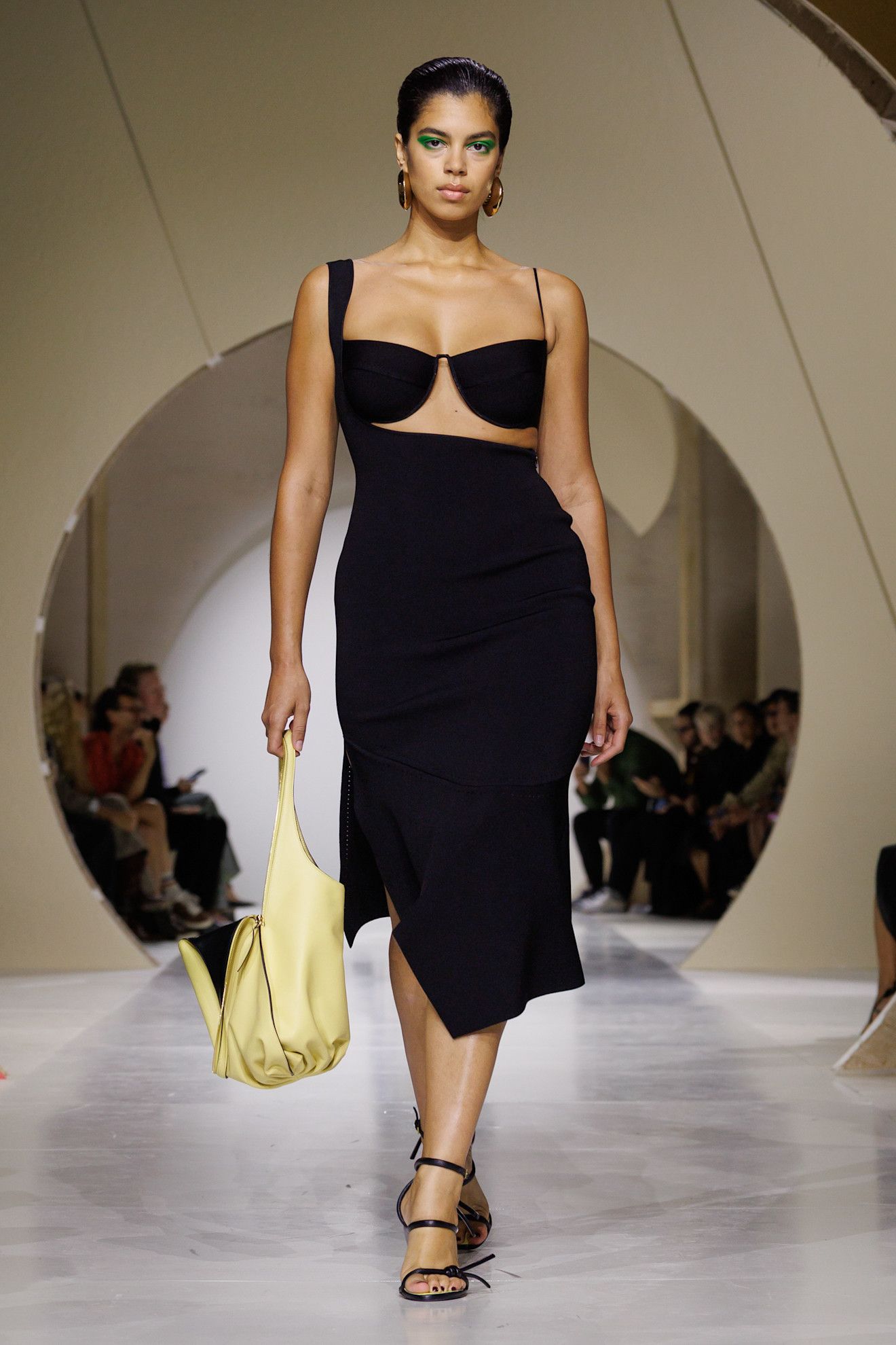 a model walks the givenchy runway.