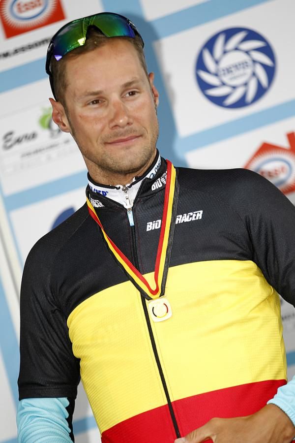 Tom Boonen (Omega Pharma-Quickstep) back in the Belgian champ's jersey