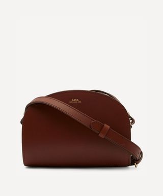 Mini Leather Demi-Lune Bag
