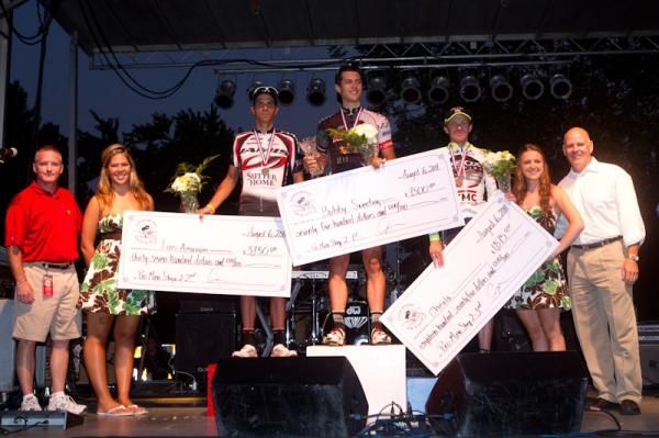 The men's podium.