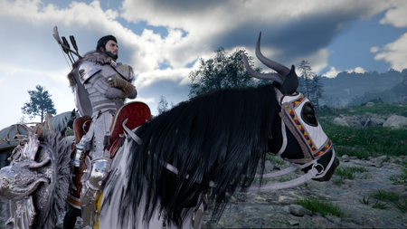 Kliff on a horse in Crimson Desert