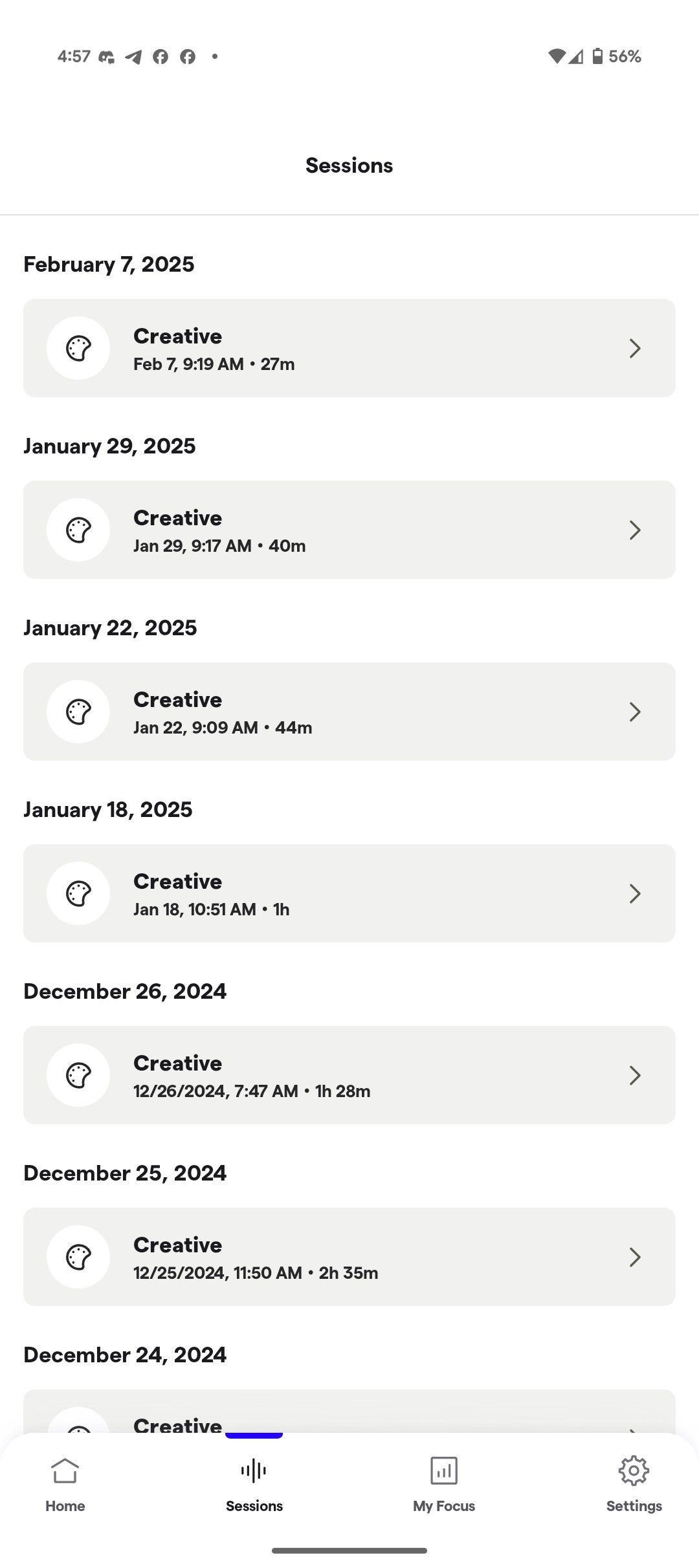 Neurable app sessions logs