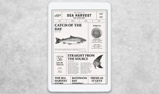 WordPress websites: Sea Harvest website on iPad